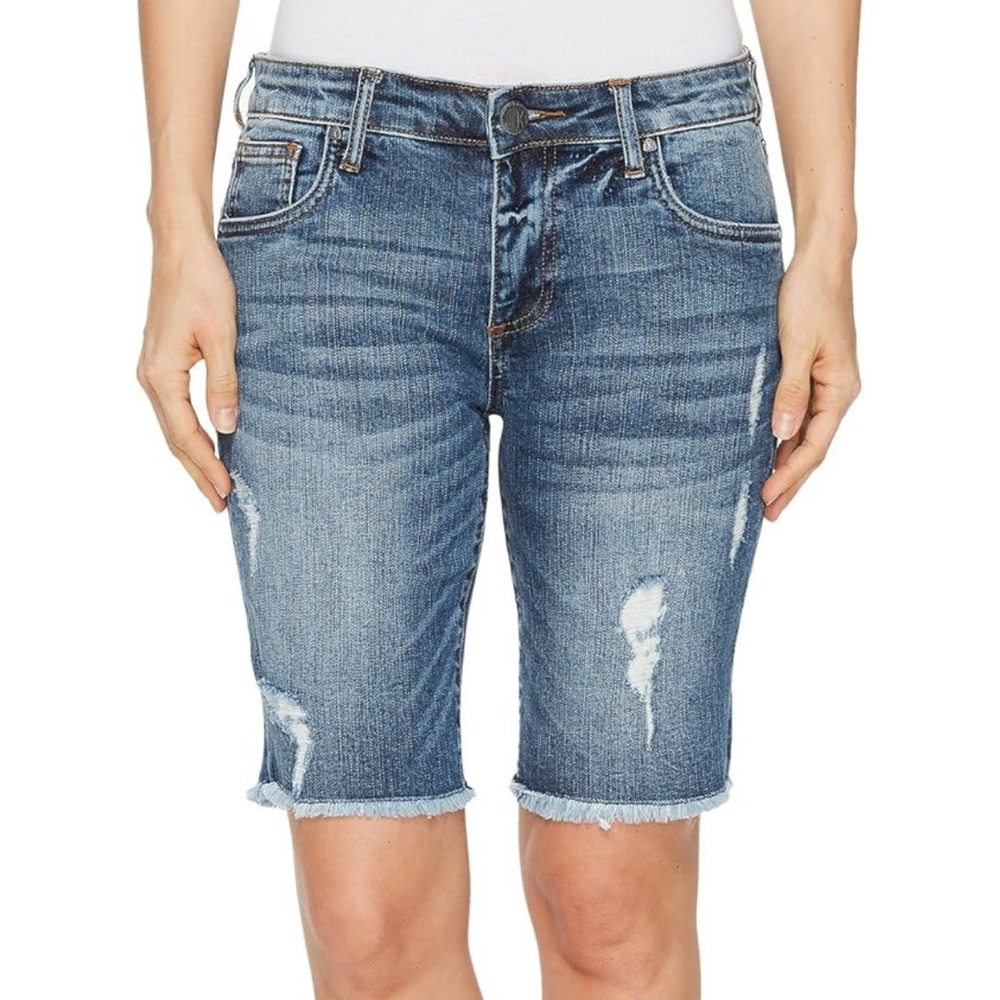 KUT from the KLOTH Women's Distressed Denim Shorts